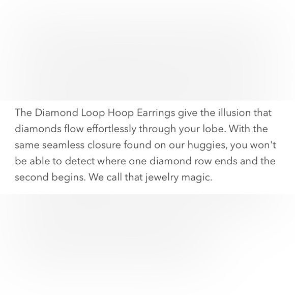 Diamond Loop Hoop Earrings - Picture 4 of 7